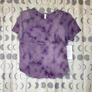 Lululemon Lightweight Run Kit Top SS 6 Tie Dye